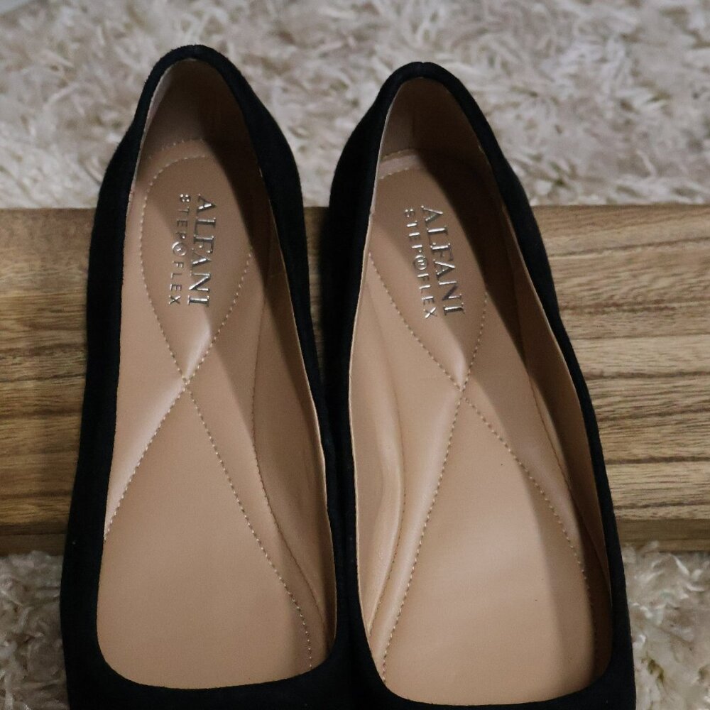 Alfani Womens Neptoon Suede Ballet Flats Goldtip Toe Stepflex 6.5 - Picture 5 of 11